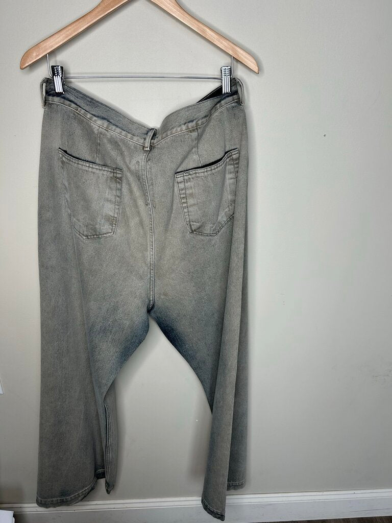 Preowned Rick Owens Denim Died Baggy Jeans size 38