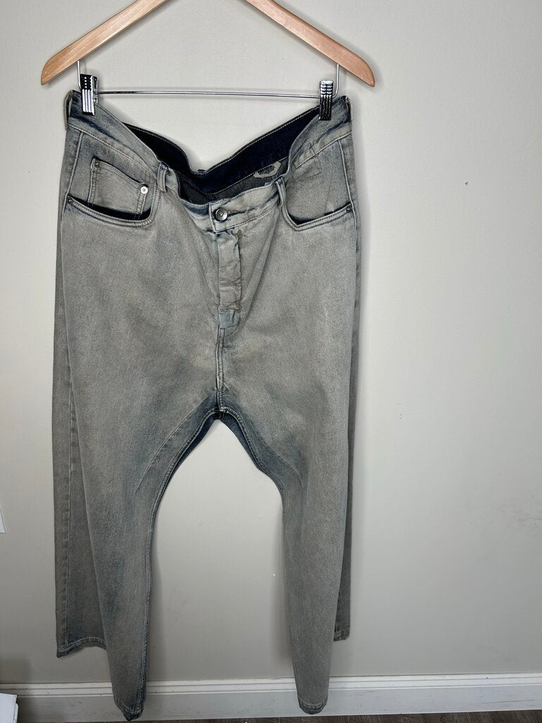 Preowned Rick Owens Denim Died Baggy Jeans size 38