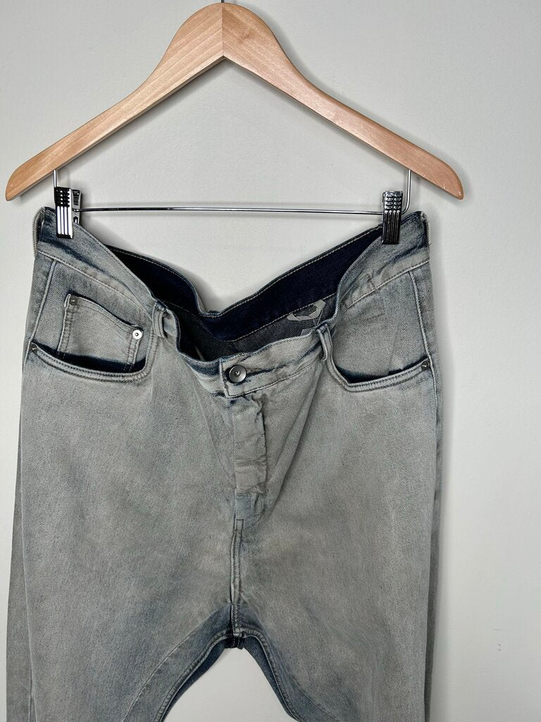 Preowned Rick Owens Denim Died Baggy Jeans size 38
