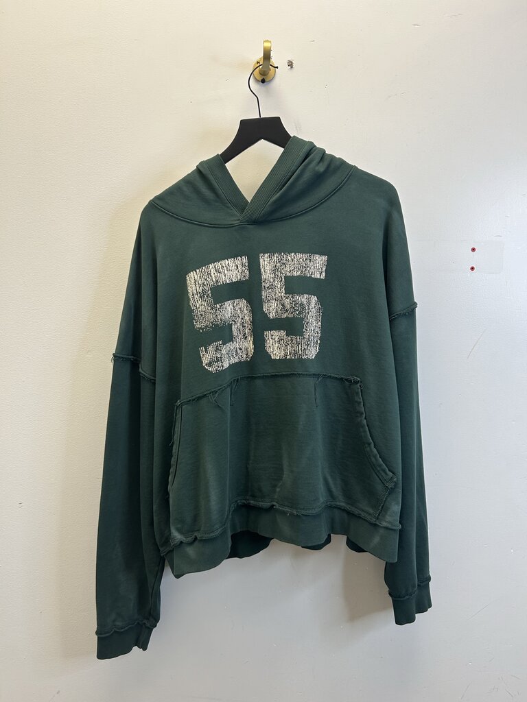 Preowned Gv Gallery Rosa 55 Green Hoodie Sz.Medium