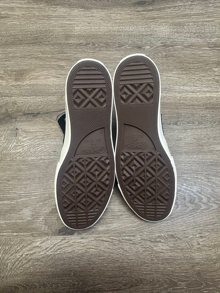 New CDG Black Converse Hi Sz.9