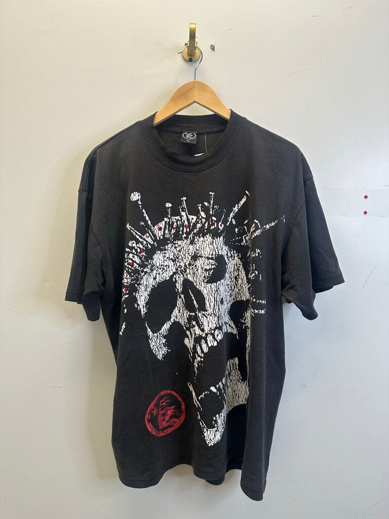Preowned Hellstar Skull Rhinestone Tee sz.Xl