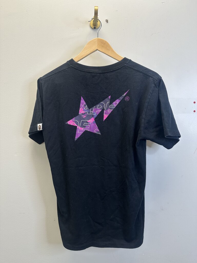 Preowned Bape Black Camo Tee Size Small