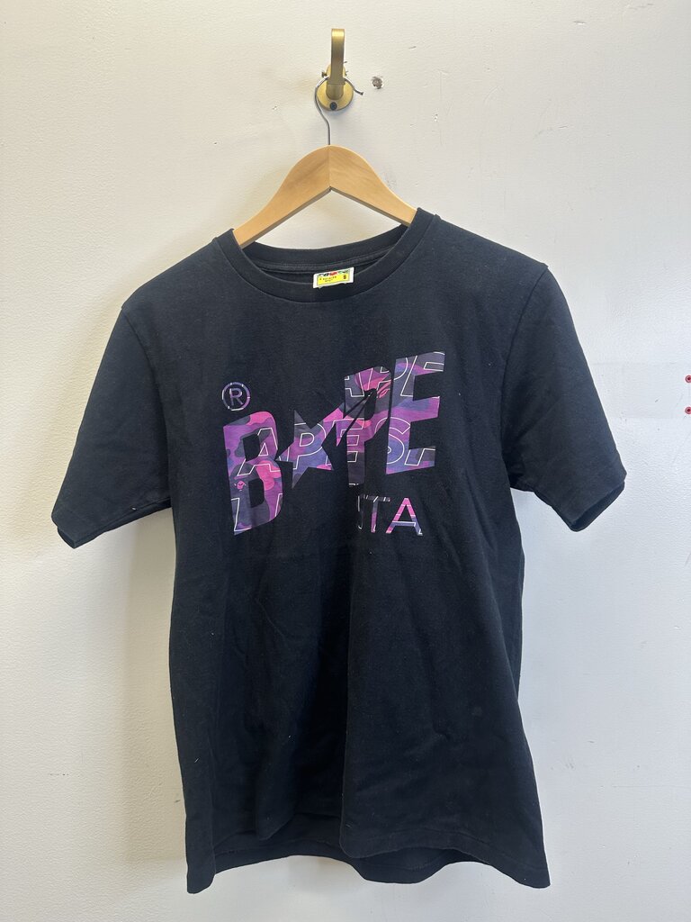 Preowned Bape Black Camo Tee Size Small