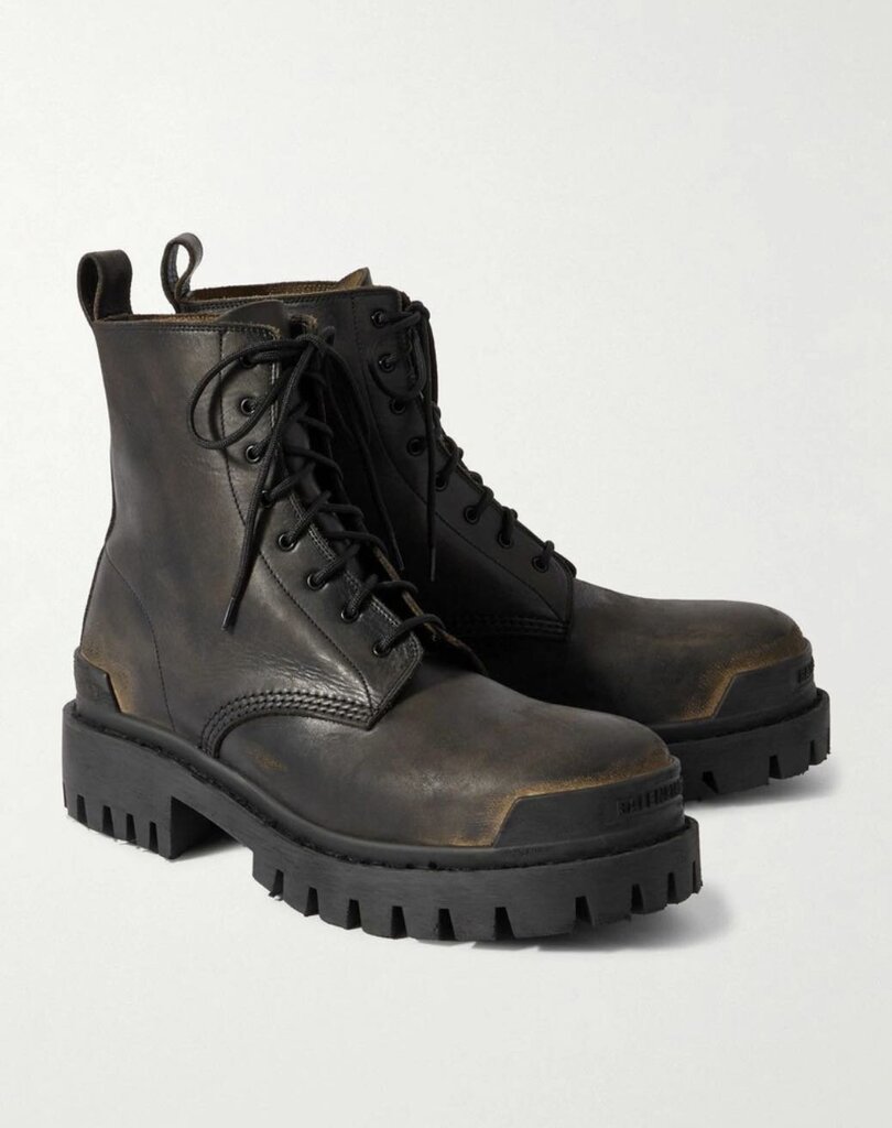 New Balenciaga Strike Boot Brown Leather sz.44