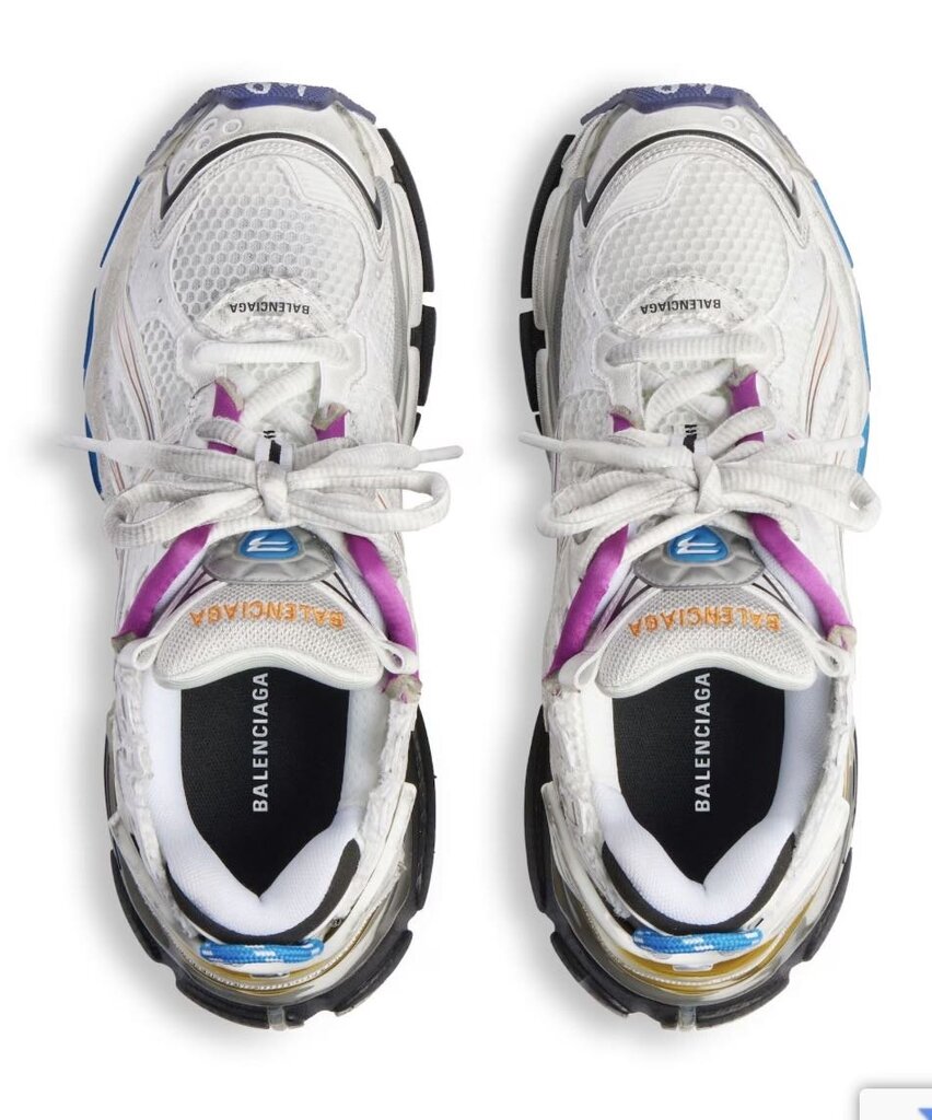 New Balenciaga White Multicolor Runner sz.44