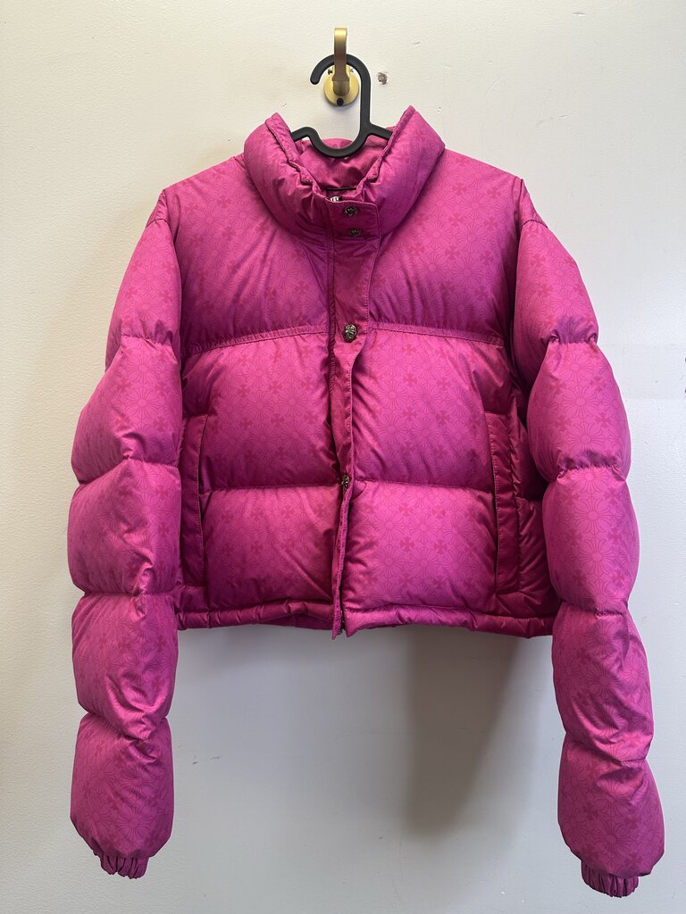 Preowned Chrome Hearts Pink Monogram Puffer Size Large