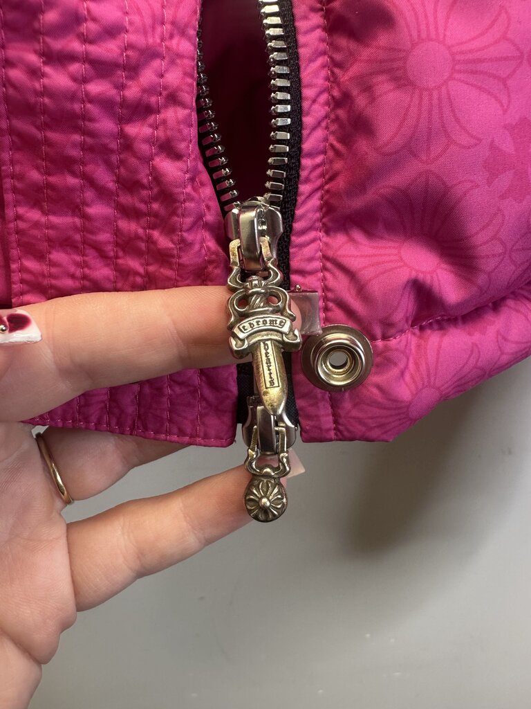 Preowned Chrome Hearts Pink Monogram Puffer Size Large