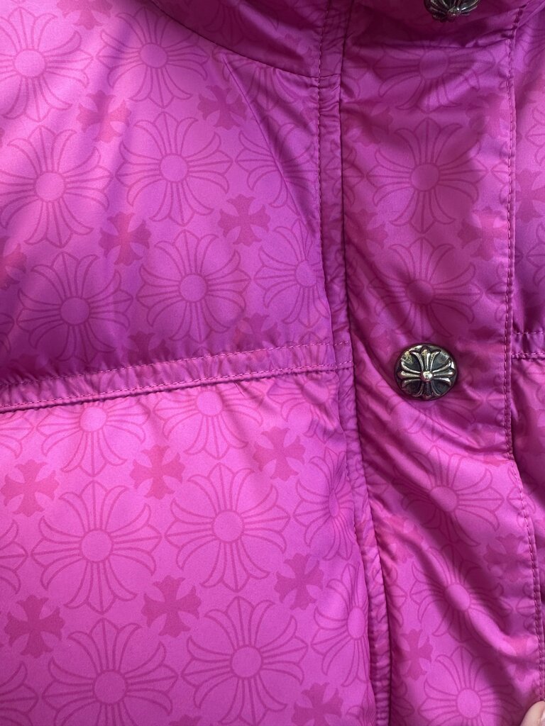Preowned Chrome Hearts Pink Monogram Puffer Size Large