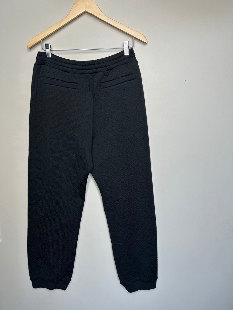 Preowned Louis Vuitton Monogram Black Track Pants Size XL