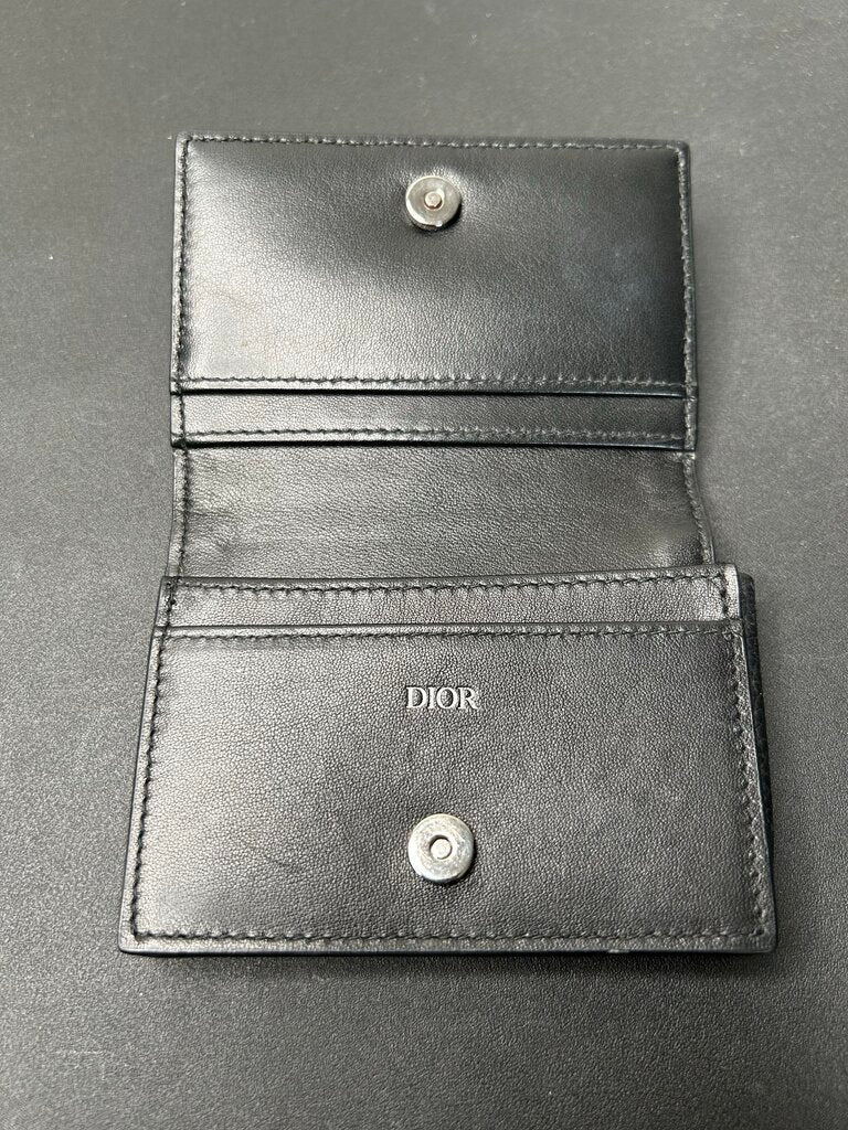 Preowned Dior Black Monogram Bifold Wallet