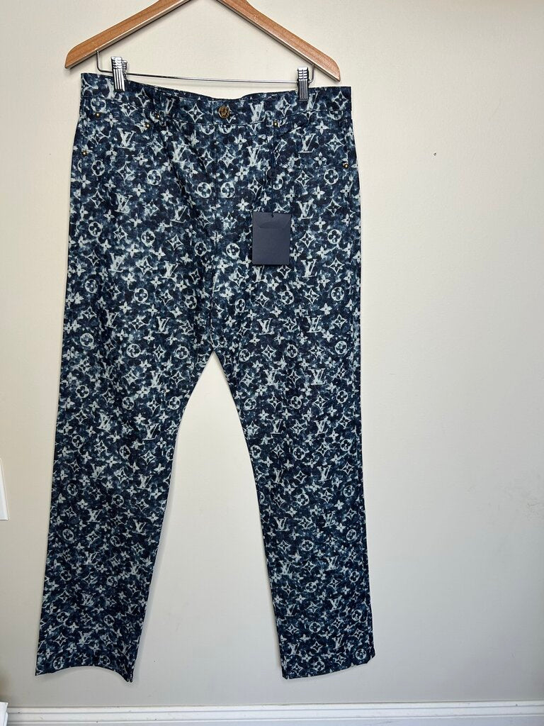 New Louis Vuitton monogram Blue White Denim Sz.32