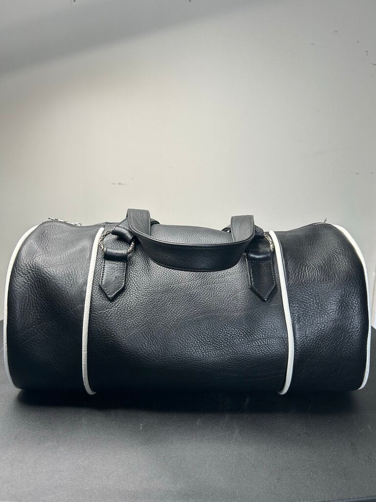 Preowned Chrome Heart Leather Triple Patch Duffle