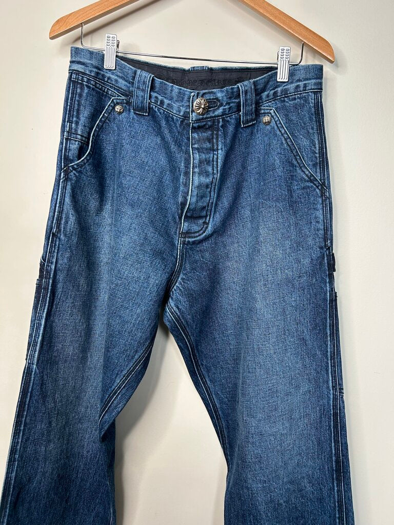 Preowned Chrome Heart Blue Denim Jeans size 31