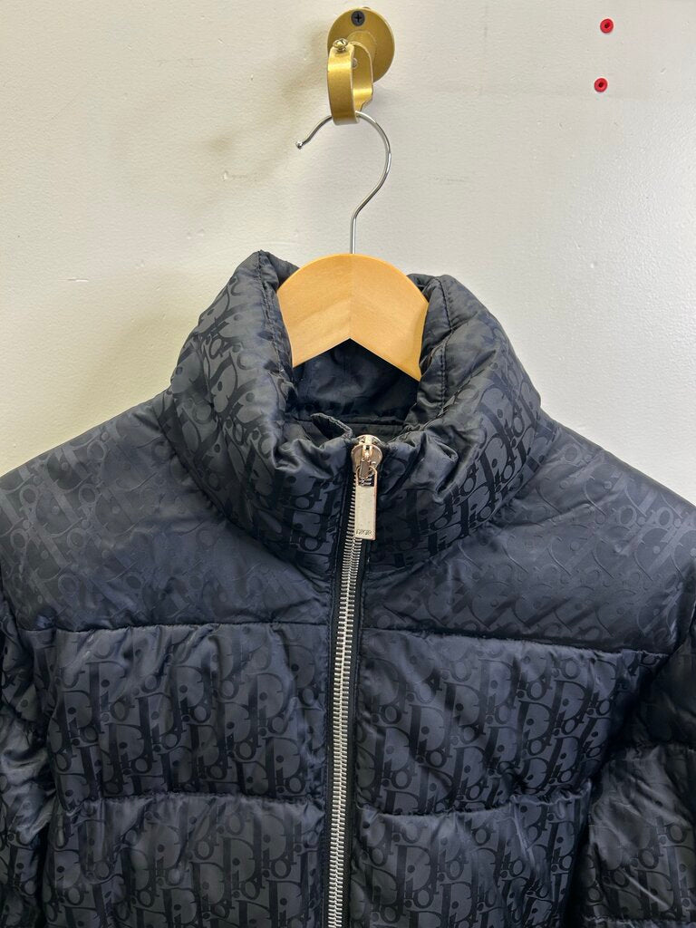 Preowned Dior Navy Monogram Oblique Puffer Size 42