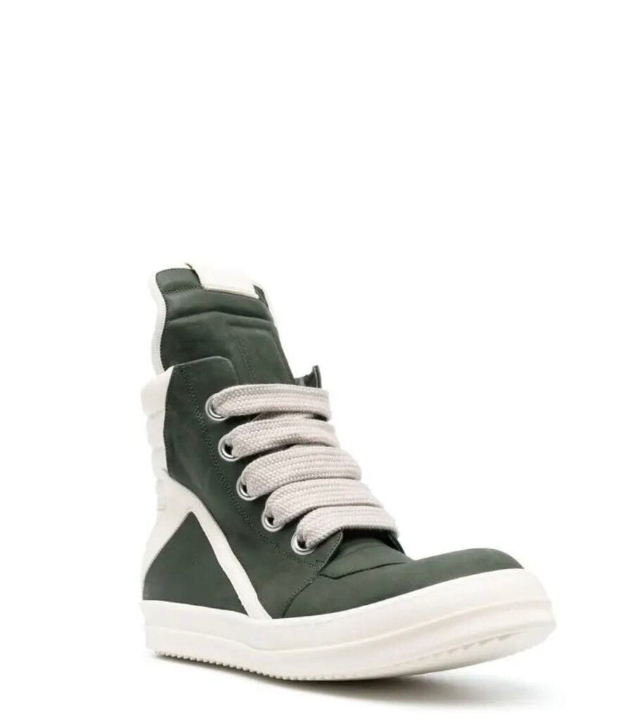New Rick Owens Olive Geobasket Jumbo Lace Size 43
