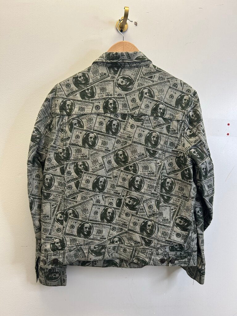 Preowned Supreme AOP Dollar Denim Jacket size M