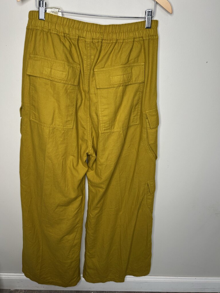 New Rick Owens Bela Cargo Ochre Sweatpants Size XL