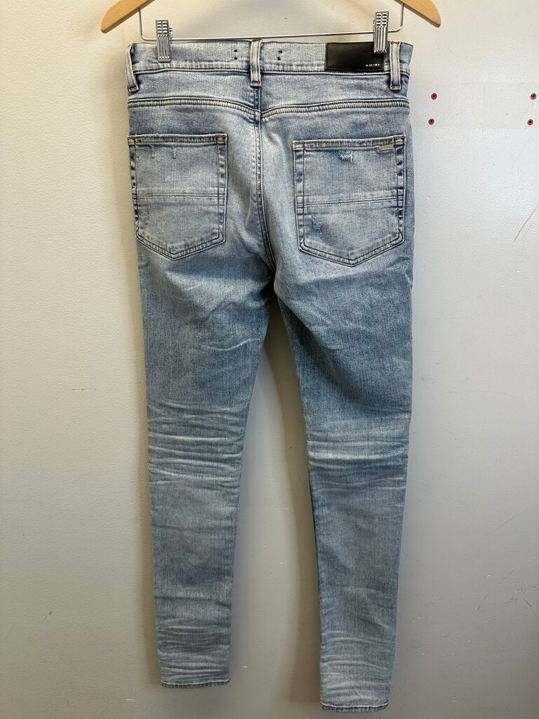 Preowned Amiri Paisley Patch Lightwash Denim size 31