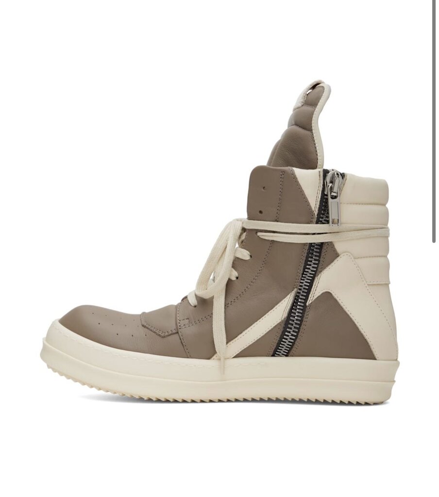 New Rick Owens Geobasket Cream Size 41.5