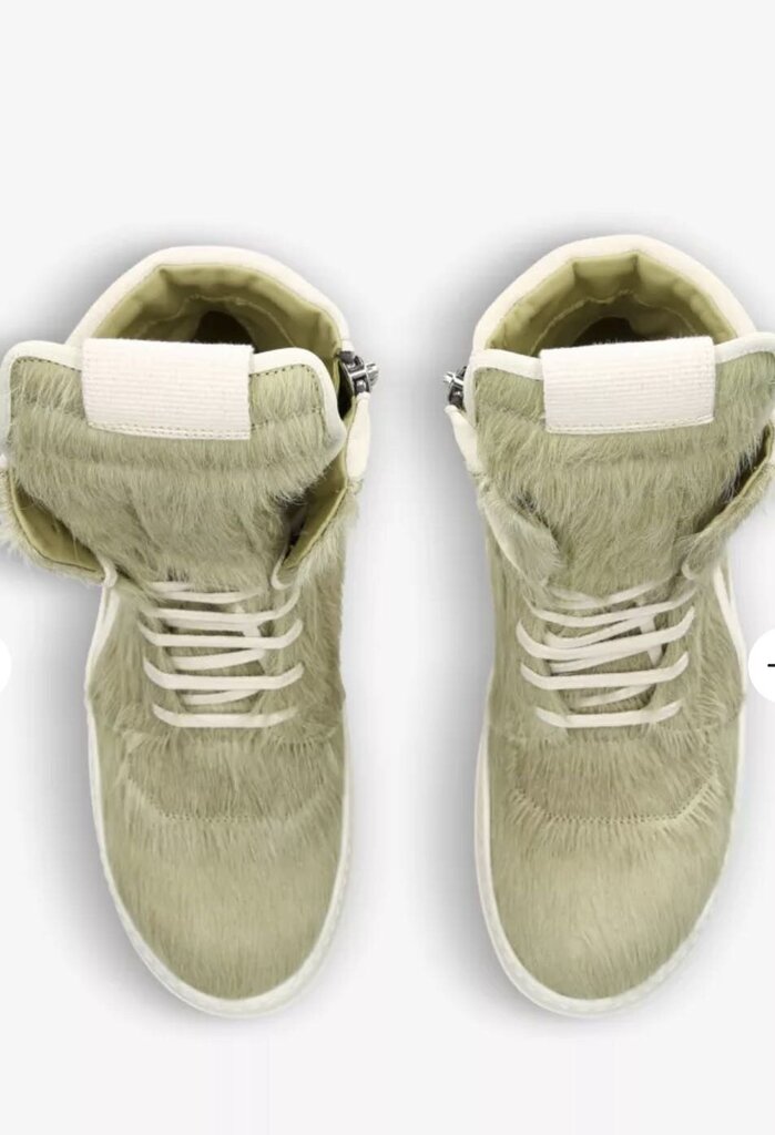 New Rick Owens Geobasket Green Mohair Size 39