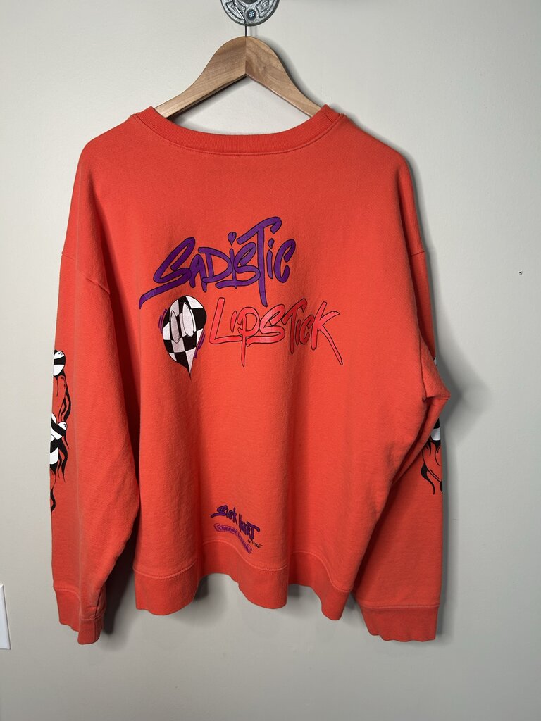 Preowned Chrome Heart Orange Spark Crewneck size 2XL