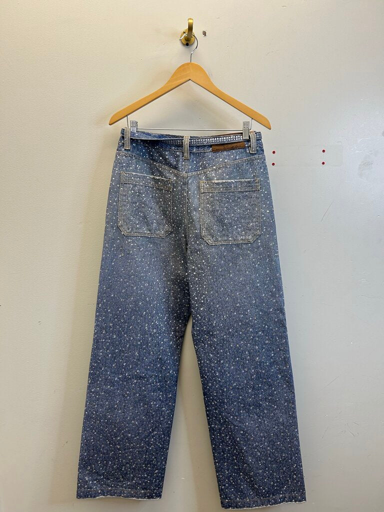 New BORC Rhinestone Denim Size Medium
