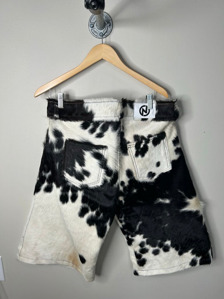 New NYRVA Brown/White Mohair Shorts Size 38
