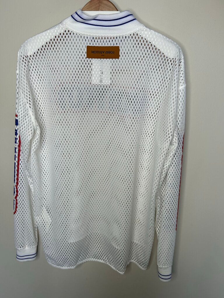 Preowned Louis Vuitton Transparent L/S White Jersey size L