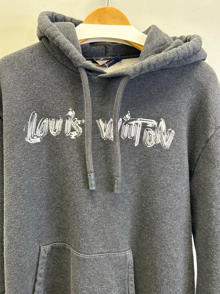 Preowned Louis Vuitton Grey Hoodie Size XXL