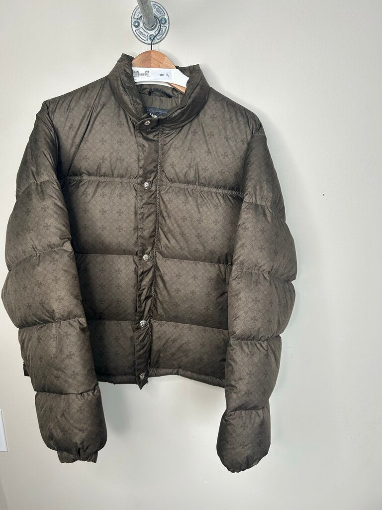 Preowned Chrome Hearts Olive Puffer Jacket Size M