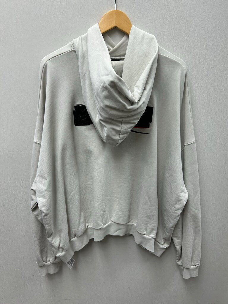 Preowned Balenciaga Grey Tape Hoodie Size 1