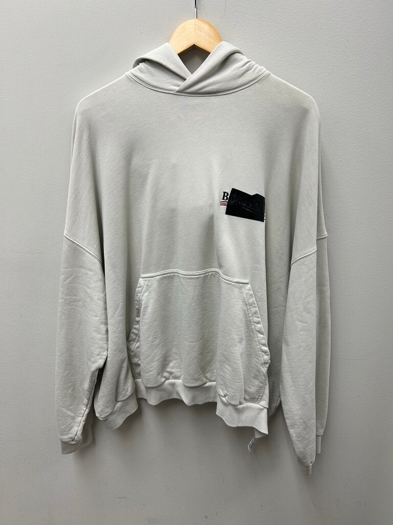 Preowned Balenciaga Grey Tape Hoodie Size 1