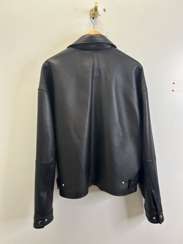 New Amiri Leather Work Jacket size 54