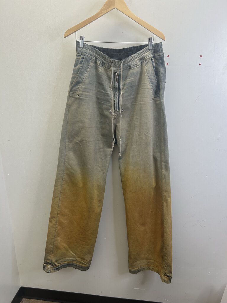 Preowned Rick Owens Sun Faded Denim Cargo Size Large