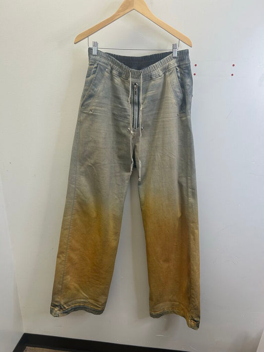 Preowned Rick Owens Sun Faded Denim Cargo Size Large