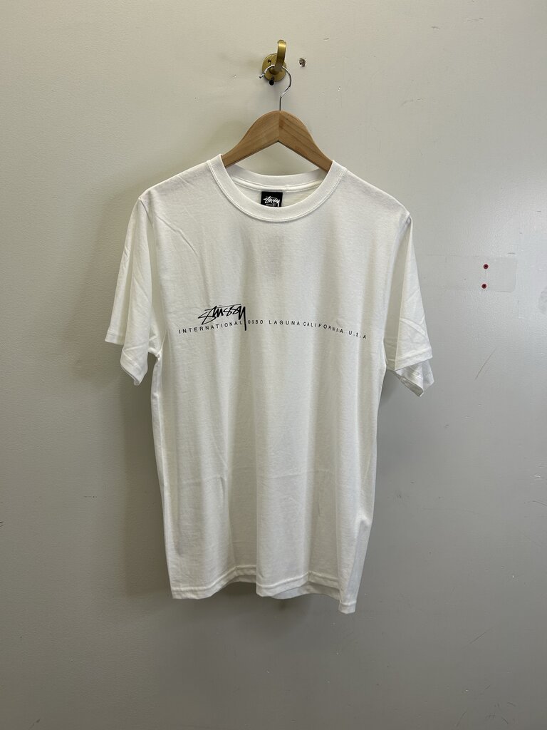 New Stussy White International Tee sz.M