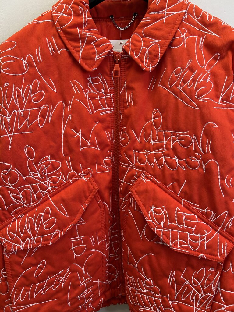 Preowned Louis Vuitton Red Embroider Jacket size 50(M/L)