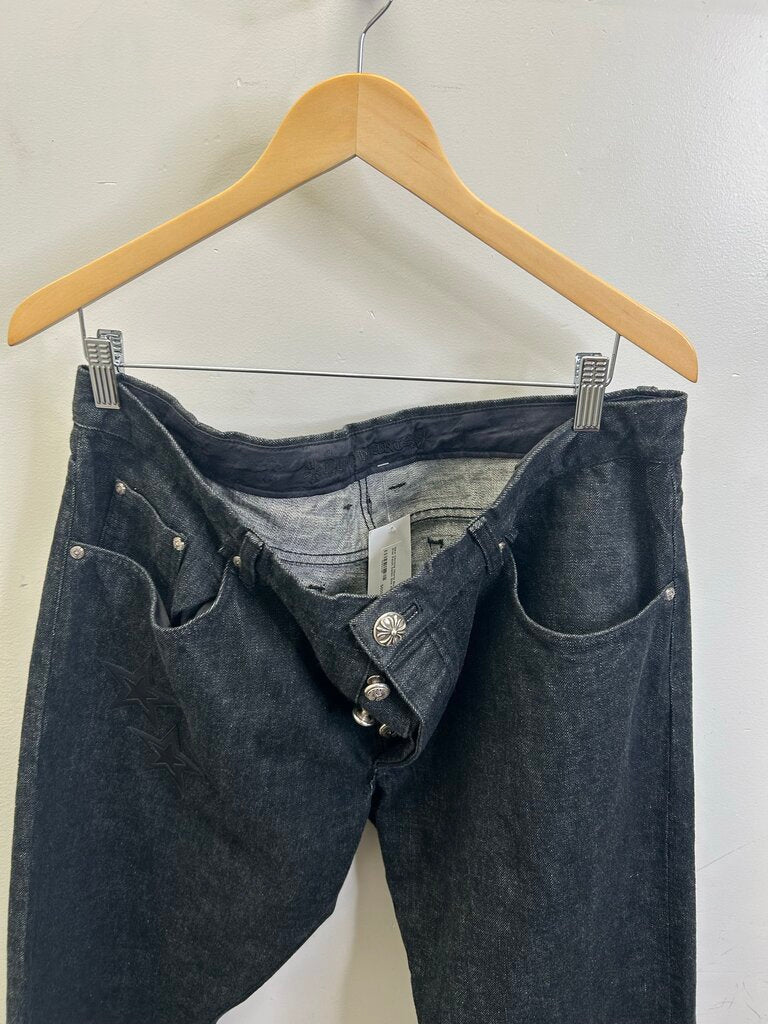 New Chrome Hearts Black Star Patch Denim Size 40