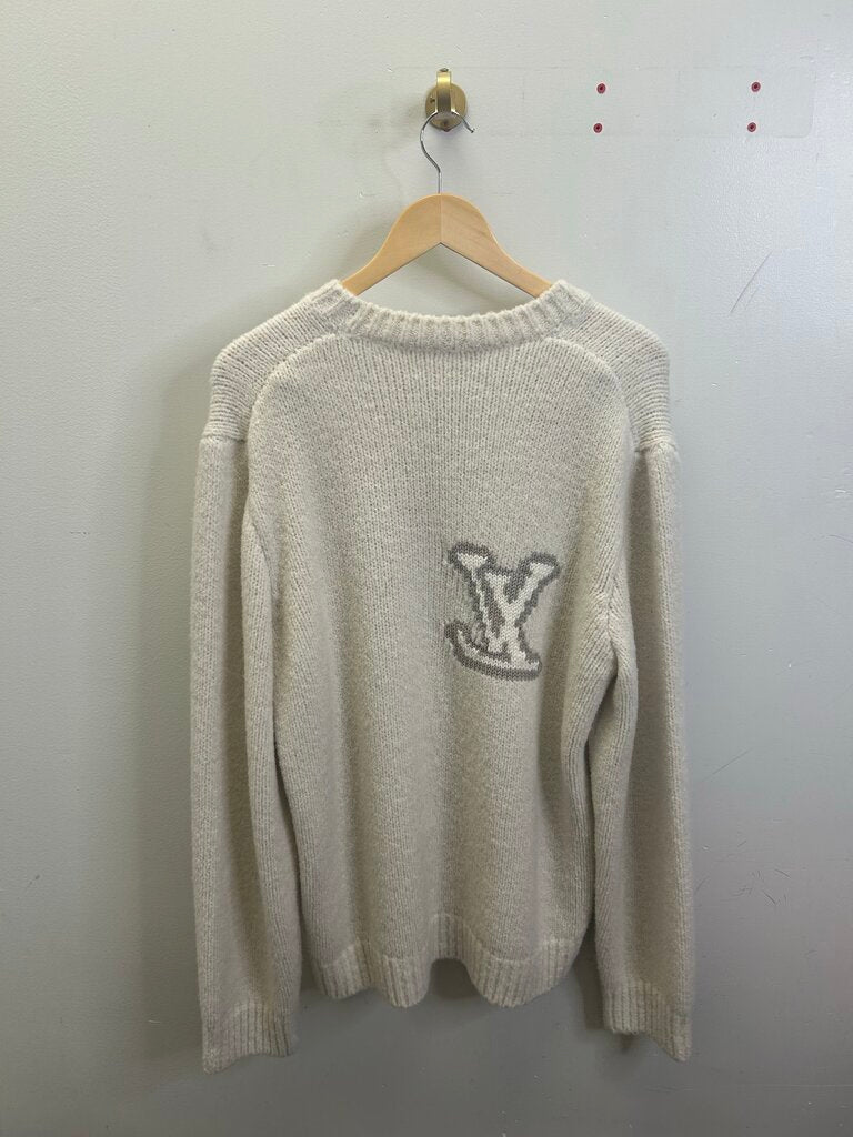 Preowned Louis Vuitton Cream Knit Sweater sz.XXL