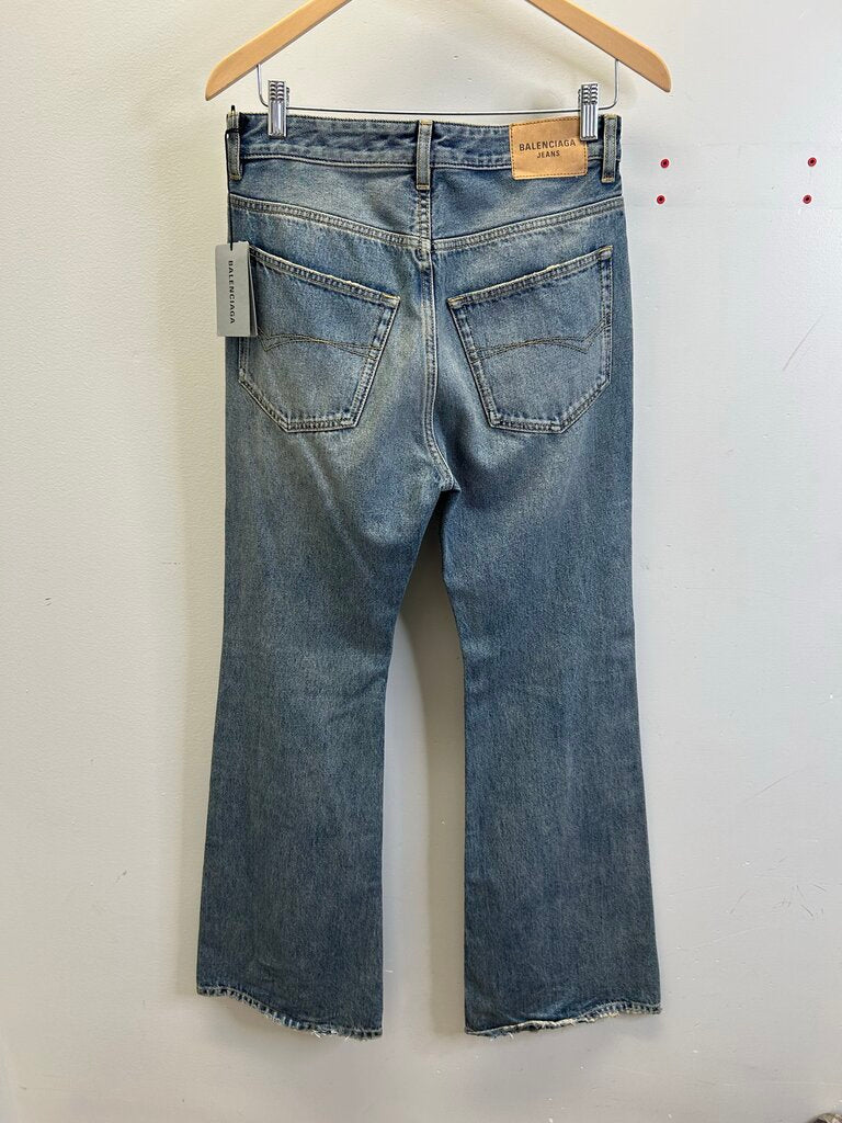 New Balenciaga Lightwash Flare Denim size 29/30