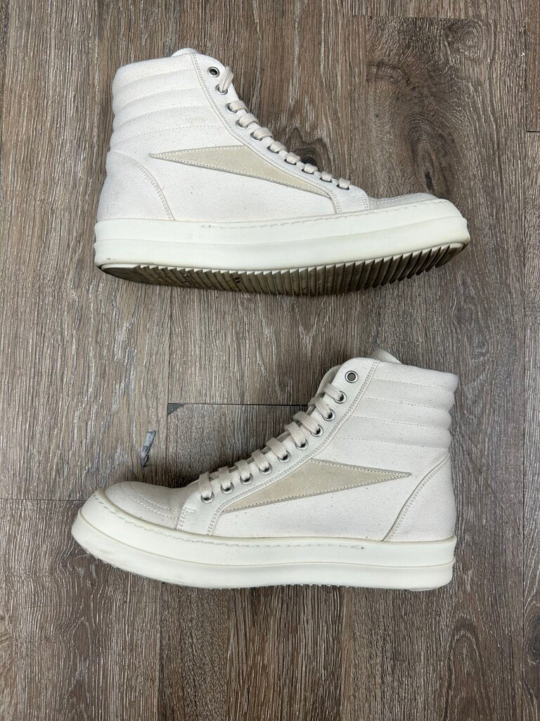 Preowned Rick Owens Vans High White Size 41