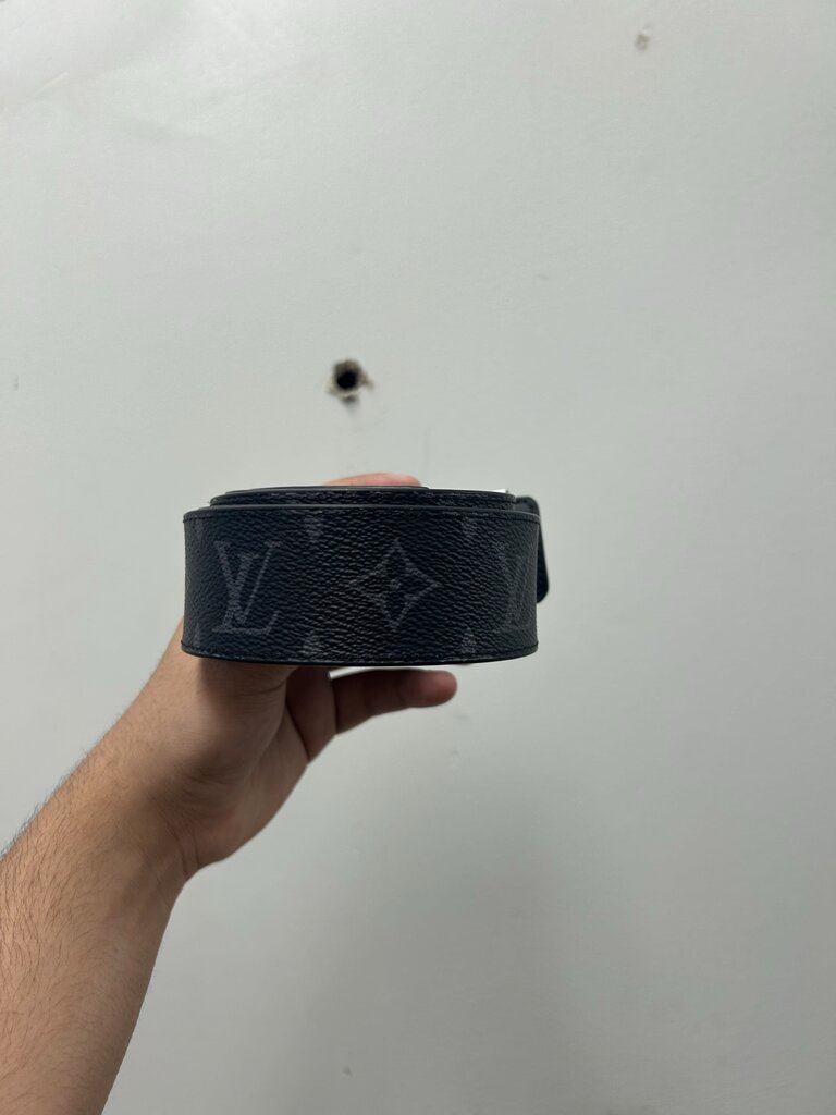 Preowned Louis Vuitton Monogram Black Belt Size 40