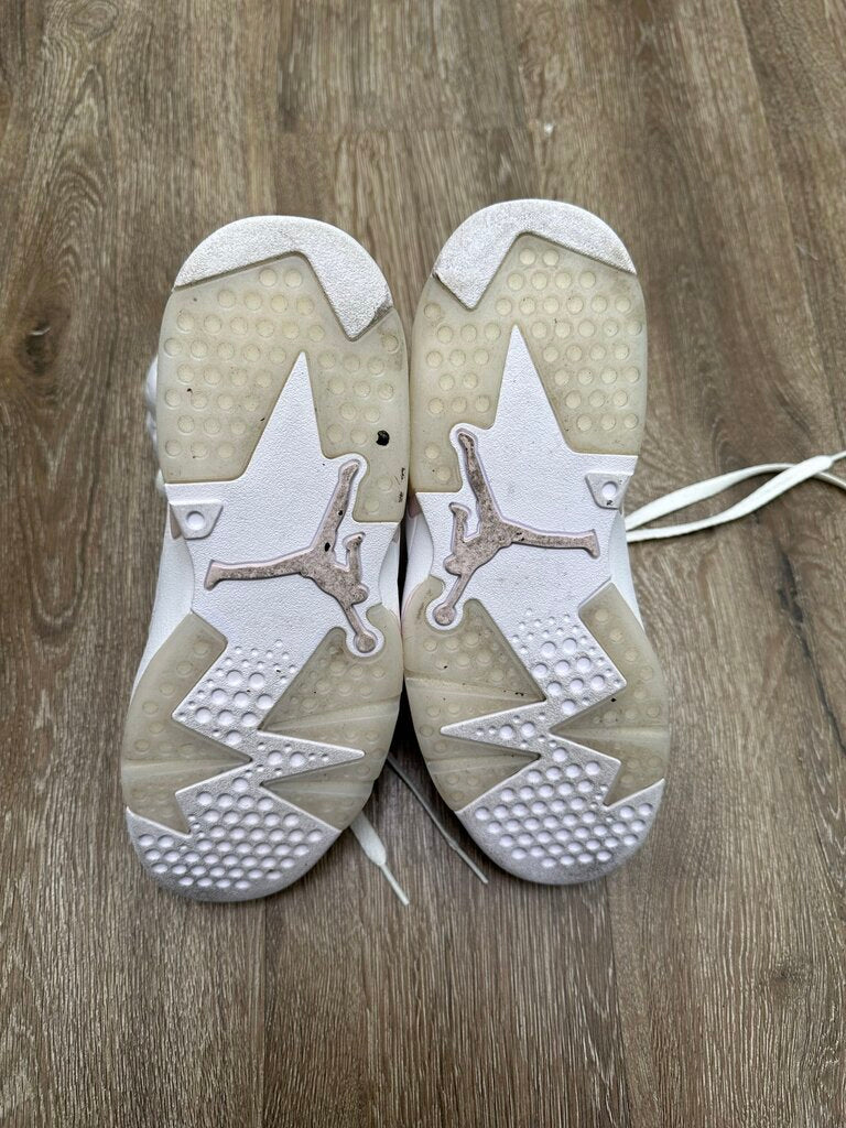 Preowned Jordan 6 Gold Hoops Sz 7