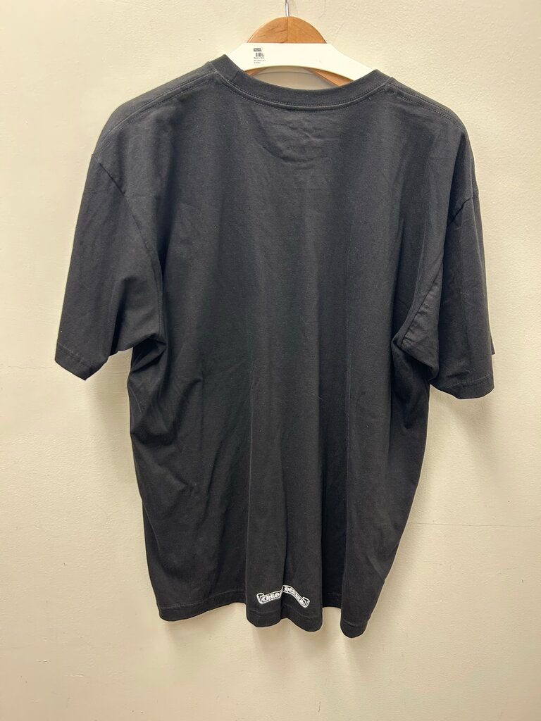 New Chrome Hearts Black White Neck Logo Tee size XL