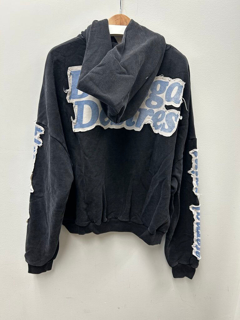 New Bottega Desires Stain Glass Black Hoodie Size Large