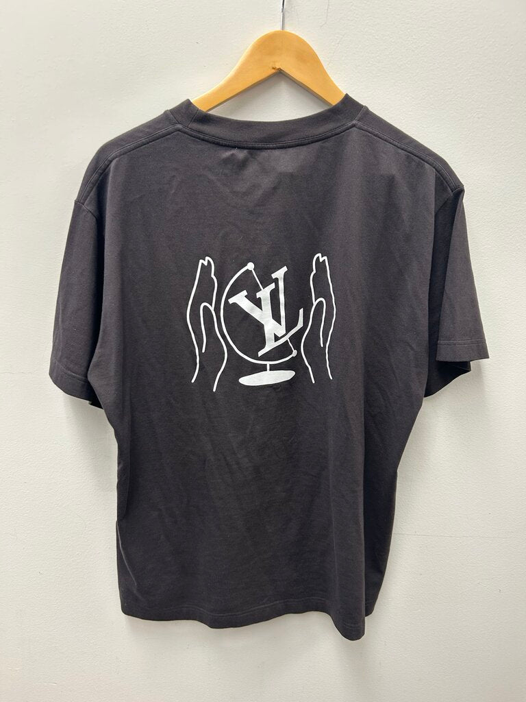 Preowned Louis Vuitton Charcoal United Tee Size Medium