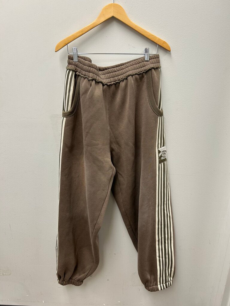 Preowned GV Brown Cream Baggy Jogger stripe Sweats sz.XL