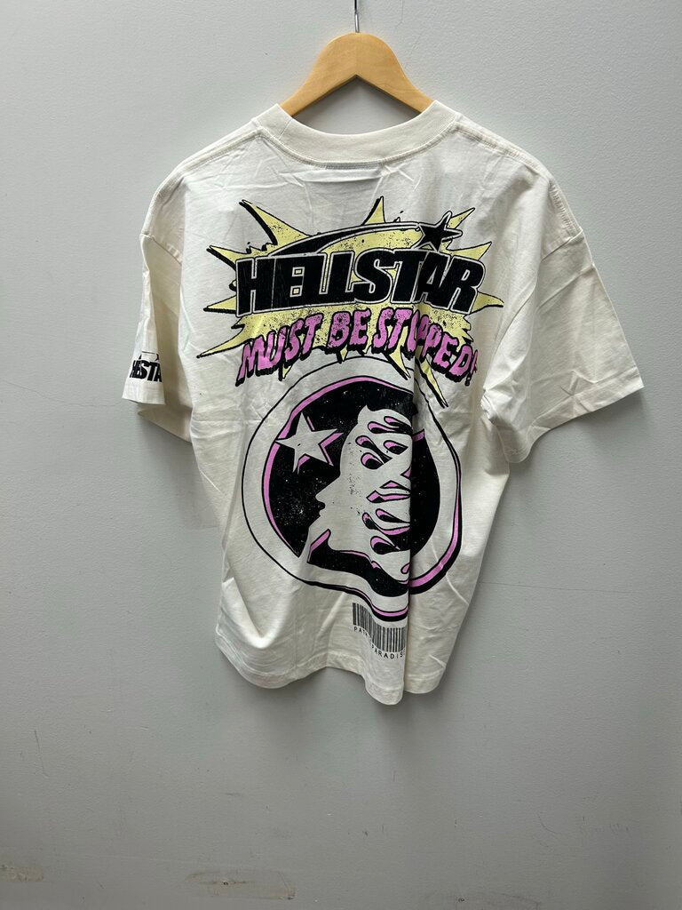 New Hellstar Cream Breaking News Tee Size Large