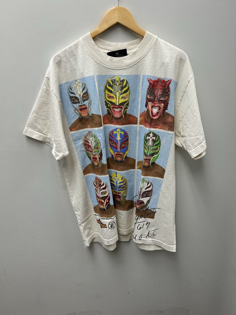 New Hellstar Rey Mysterio Cream Tee Size Large